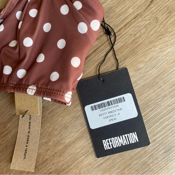 Reformation Betty Polka dot bikini top - Picture 4 of 6